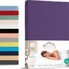 Jersey Spannbettlaken 70x140 cm 100% Baumwolle Violett Produktbild-Vorschau 1
