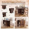 A collage of images showing a foldable table in different configurations and uses. Náhľad obrázku produktu