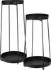Blumentopf Ständer aus Metall in schwarz 2er Set - H 58 / Produktbild-Vorschau 1