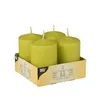 Stumpenkerzen 5x8cm 4 Stück Lindgrün Produktbild-Vorschau 3