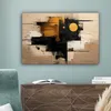 MuchoWow® - Leinwandbilder - Abstrakt - Schwarz - Gold - Produktbild-Vorschau 4