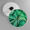 Wanduhr - Rund - Glasuhr - Blätter Eukalyptus Natur - Produktbild-Vorschau 2