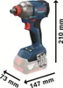 Avvitatore a impatto a batteria Bosch GDX 18V-285 Anteprima dell’immagine prodotto 15