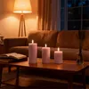 Bougies LED Relaxdays, lot de 3, 3 tailles, flamme Voir les images du produit 3