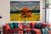 MuchoWow® Poster Schottisches Hochlandrind - Tiere - Blumen Produktbild-Vorschau 2