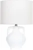 BELIANI Stolní lampa bílý keramický podstavec lněné Náhled obrázku produktu 1