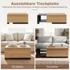 COSTWAY Couchtisch, Wohnzimmertisch mit ausziehbarer Produktbild-Vorschau 5