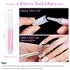 Lot de 500 faux ongles en acrylique de style français, avec Voir les images du produit 4