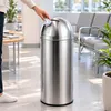 Relaxdays Mülleimer, 70 Liter, Push-Deckel, Edelstahl, Produktbild-Vorschau 2