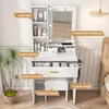 MODFU Schminktisch-Set mit verstellbarer LED-Beleuchtung, Produktbild-Vorschau 4