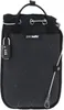A black Pacsafe travel safe bag with a combination lock attached. Produktbild-Vorschau