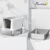 PawHut Katzenklo Edelstahl XXL Katzentoilette mit Deckel Produktbild-Vorschau 3