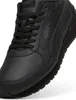 A close-up, studio shot of a black Puma sneaker. Voir les images du produit