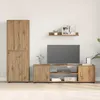 vidaXL TV skrinka set nástenný 4 ks Artisan dub materiál na Náhľad obrázku produktu 3