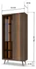 Vitrinenschrank Standvitrine LUPO 93 cm Eiche Dunin Braunes Produktbild-Vorschau 4