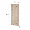 HAKU Wandgarderobe chrom, eiche hell - MDF, Metall, B/H/T: Produktbild-Vorschau 2
