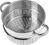 A stainless steel steamer pot with two handles, shown from a slightly elevated angle against a white background. Produktbild-Vorschau