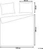 BELIANI Povlečení šedá a bílá bavlna 200 x 220 cm s Náhled obrázku produktu 9