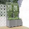vidaXL Fioriera con traliccio Grigio chiaro 80x40x136 cm PP Anteprima dell’immagine prodotto 2