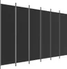 A black privacy screen with metal poles. Náhled obrázku produktu