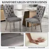 Set van 2 fluweleetstoelen voor de eetkamer, met een hoge Productafbeelding-voorbeeld 4