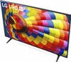 A television displaying a colorful image of a hot air balloon. Produktbild-Vorschau