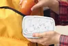 KitchenYeah® Lunchbox Brotzeit Brotdose 17x11 cm Marmor - Produktbild-Vorschau 4