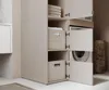 Hoge kast voor badkamer, geschikt voor wasmachine en droger Productafbeelding-voorbeeld 12