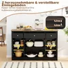 COSTWAY Sideboard, 140 cm, Küchenschrank mit 3 Schubladen, Produktbild-Vorschau 5