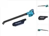 A teal and black Makita leaf blower with a black collection bag, shown on a white background. Produktbild-Vorschau
