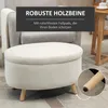 HOMCOM Lavica s úložným priestorom, oválna čalúnená lavica Náhľad obrázku produktu 6