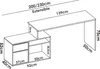 Dmora Schreibtisch Gardena 139x92x75 cm Braun, 2 Ablagen, 1 Produktbild-Vorschau 7