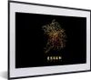MuchoWow® Gerahmtes Poster Karte - Essen - Karte - Gold - Produktbild-Vorschau 1