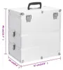 vidaXL Kozmetický kufrík 37x24x40 cm strieborný hliník Náhľad obrázku produktu 6