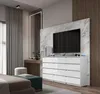 Set di comodini bianchi opachi / bianchi lucidi con 12 Anteprima dell’immagine prodotto 3