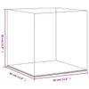 A line drawing of a transparent cube with dimensions indicated. Voir les images du produit