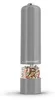 A product shot of a gray electric pepper grinder with peppercorns in the transparent base. Náhľad obrázku produktu
