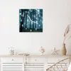 Wanduhr aus Glas mit Motiv Nebeliger Wald- 30 x 30 cm - Produktbild-Vorschau 3