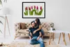 Bild 100x70 MDF-Rahmen Wandkunst Tulpen Blumen Pflanze Produktbild-Vorschau 2