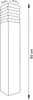A line drawing of a garden lamp with dimensions indicated. Anteprima dell’immagine prodotto