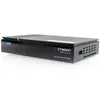 A black satellite receiver is shown on a white background. Produktbild-Vorschau