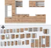 Küchenzeile Vicco R-Line Goldkraft Eiche/Weiß 350 cm AP Produktbild-Vorschau 6