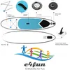 e4fun Stand Up Paddle Board da gonfiare, turchese, 305 x 71 Anteprima dell’immagine prodotto 2