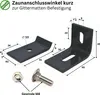 3x Zaunanschlusswinkel farbig kurz Doppelstabmatten Zaun Produktbild-Vorschau 3