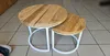 2er Set Couchtische Sam Mangoholz rund Metall Mango Produktbild-Vorschau 4