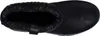 A top-down view of a black boot with a textured black cuff. Voir les images du produit