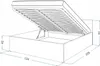 A line drawing of an open bed frame with dimensions indicated. Produktbild-Vorschau