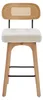okwish 2er-Set drehbare Barhocker mit Rattan-Rücken, Produktbild-Vorschau 5