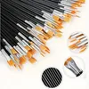 Künstlerpinsel Set 25–100 Stück Flach- & Rundpinsel fein Produktbild-Vorschau 4