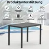 A table is shown in front of a swimming pool with palm trees and a building in the background. Text overlays describe product features. Náhľad obrázku produktu